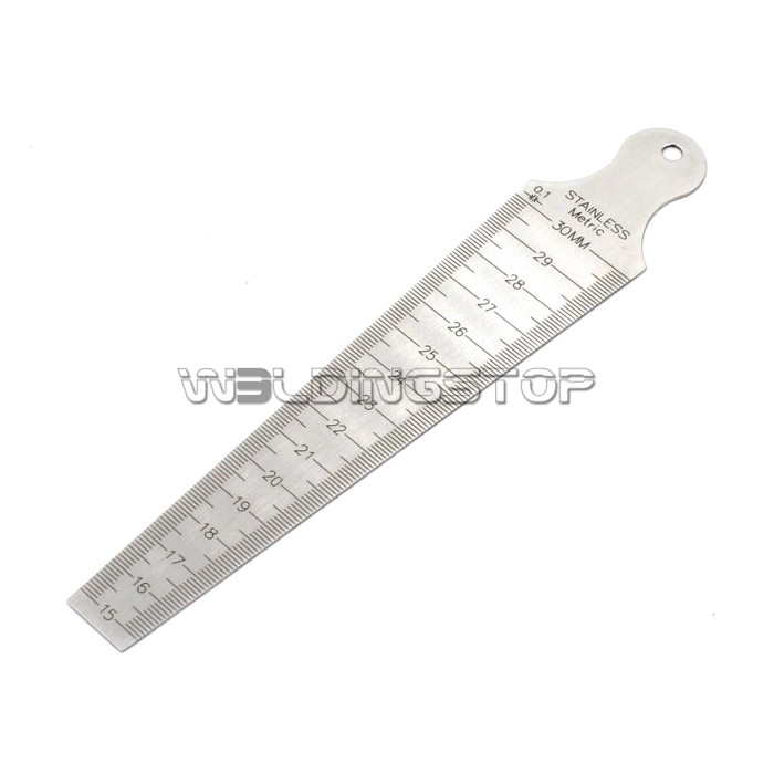 Taper Gauge - Weld Gap Slot Width 15-30mm (5/8 to 1-3/16) Laser Marked | WeldingStop