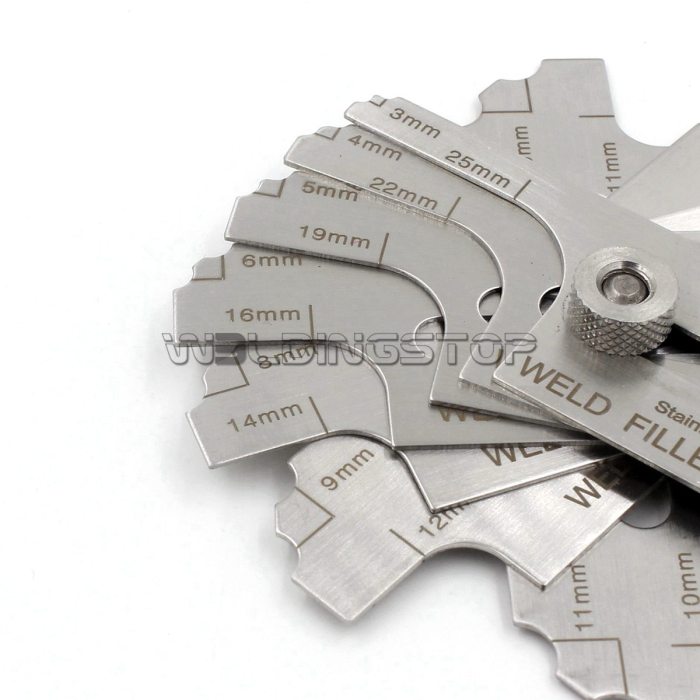 7 Pieces Welding Gauge Weld Fillet Throat/Leg Length Gage Concavity Convexity Tool...