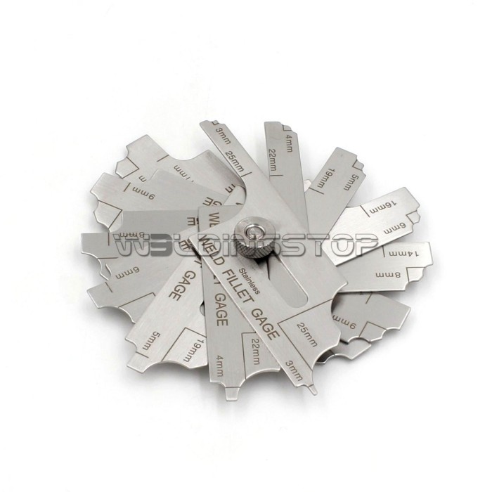 7 Pieces Welding Gauge Weld Fillet Throat/Leg Length Gage Concavity Convexity Tool...