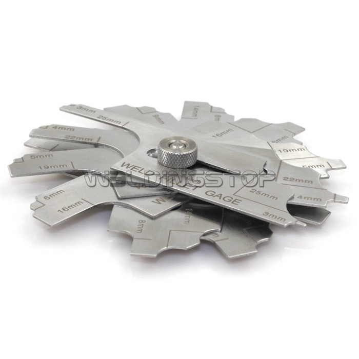 7 Pieces Welding Gauge Weld Fillet Throat/Leg Length Gage Concavity Convexity Tool...