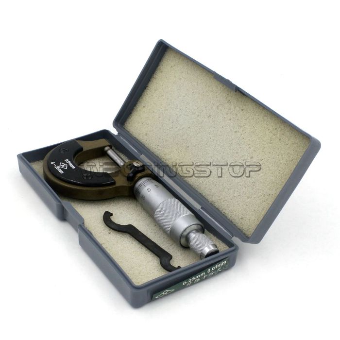0-25mm Economic Solid Metal Frame Outside Micrometer (metric reading)