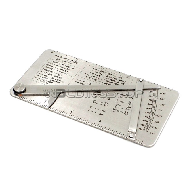 Pipe Pit Welding Gage - 0-1/2 Inch Increment Pit Depth Measurement Tool - Stainless Steel Pipe Weld Pitting Inspection Gauge - WeldingStop