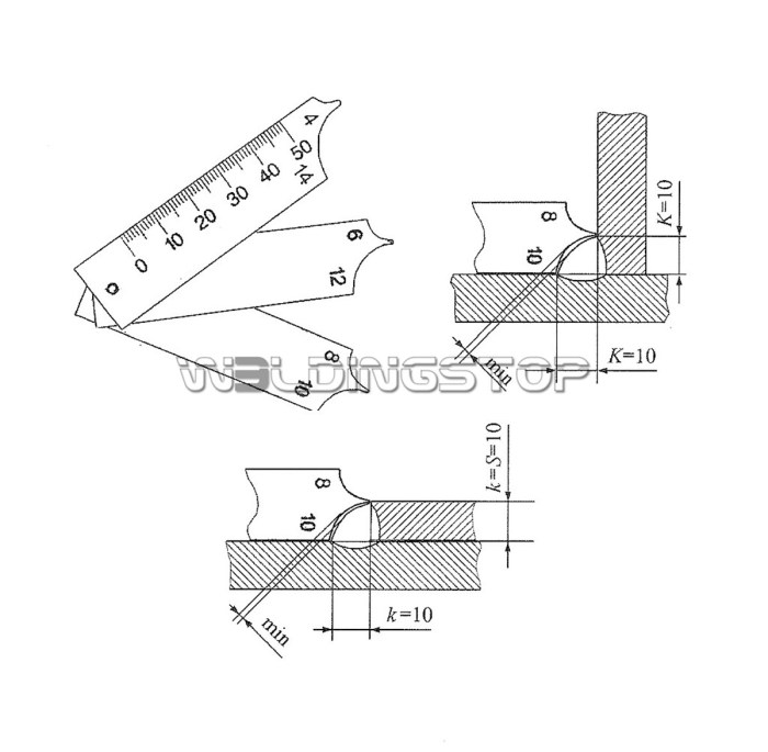 Inspection weld Gauge WS 3pcs key set MIG/TIG/STICK welding gage mesure tool | Wel...