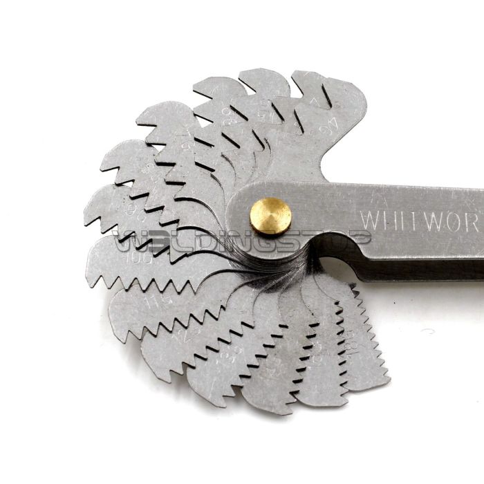 ENGLISH SCREW PITCH GAGE WHITWORTH 55 THREAD GAGUE 28 BLADES WITH LOCK DEVICE