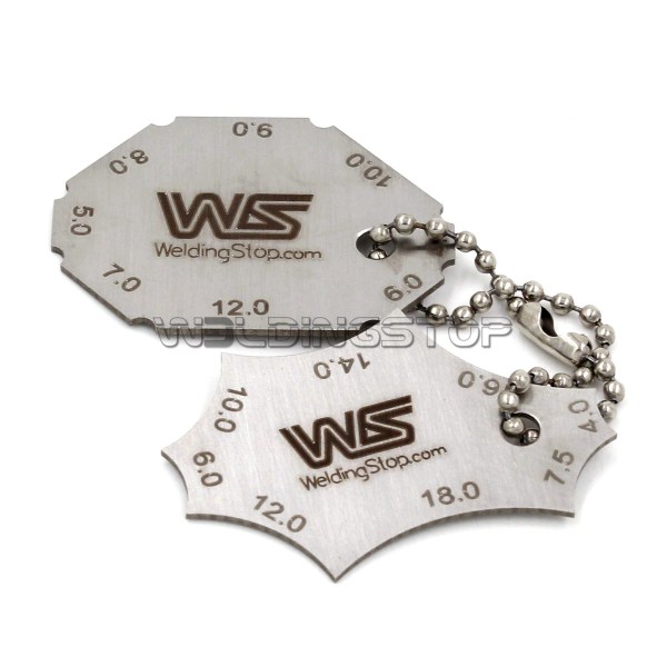 2 Pieces Welding Gauge Key Weld Fillet Throat Leg Length Gage Standard Equivalent Handy Key Chain Me