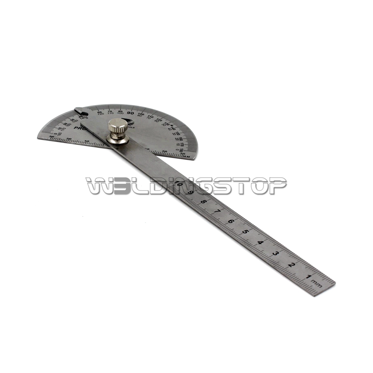 Stainless Steel & Laser engraving Angle Ruler Round Head Rotary Protractor 