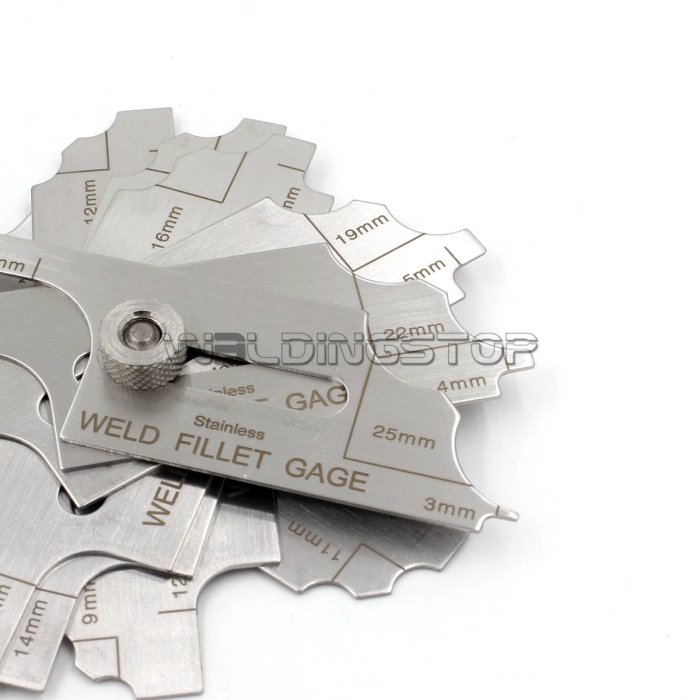 7 Pieces Welding Gauge Weld Fillet Throat/Leg Length Gage Concavity Convexity Tool...