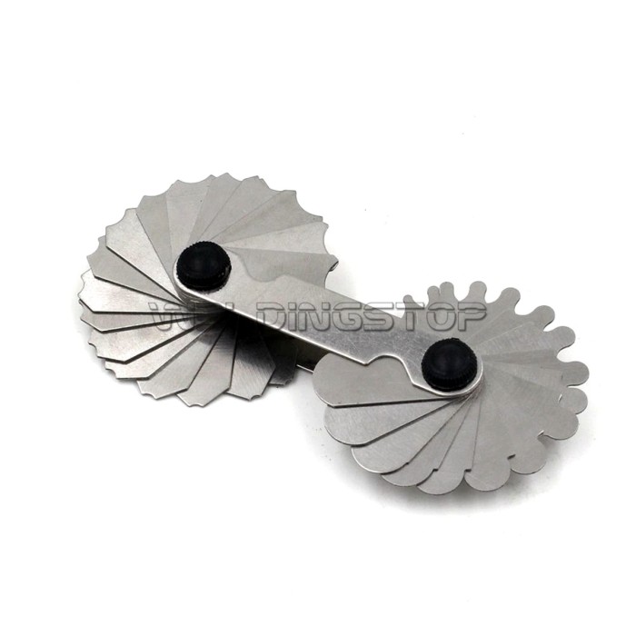 S/S Radius gage Gauge Fillet 34pcs set R1-7mm Lock Device MEASUREMENT Tools