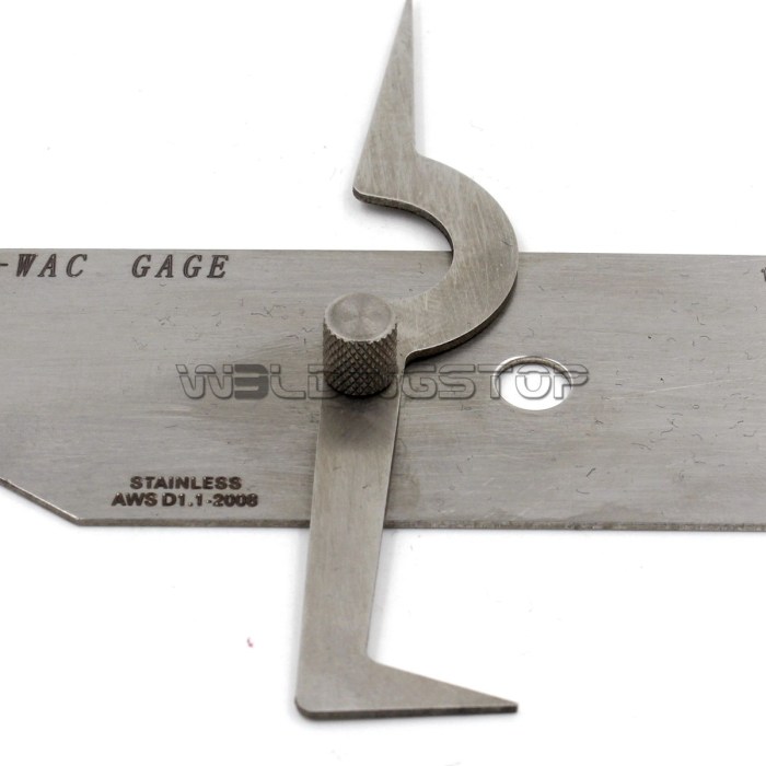 V-WAC Undercut Welding Gauge - Weld Reinforcement Height & Undercut Depth Inch/Metric | WeldingStop