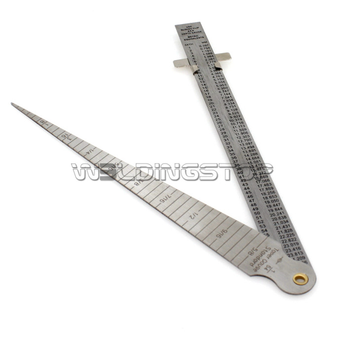 Welding Taper gage gauge Depth ruler stainless steel set gap hole inspection | Wel...