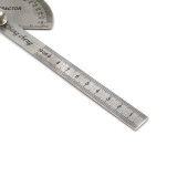 Economic Stainless Steel Round Head Rotary Protractor Angle Ruler Measuring Tool