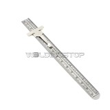 Depth Gauge pocket clip, inch metric equivalent, Stainless Steel muli-use ruler