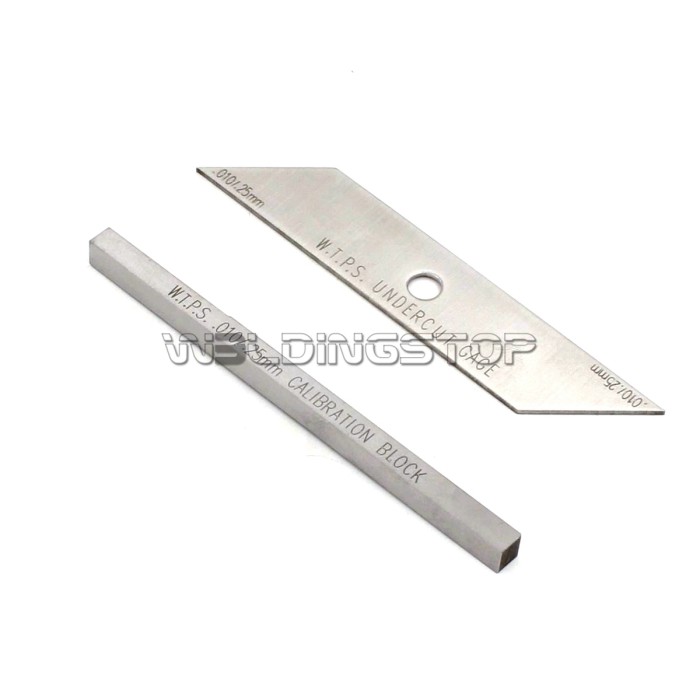 Two-pieces Welding Gauge With Calibration Block Weld Undercut Depth Inspection Tools Metric Reading