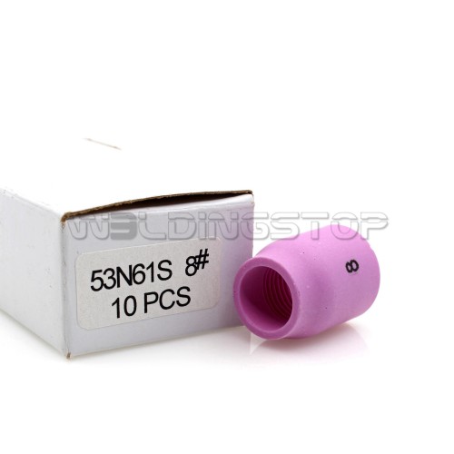 53N61S #8 Alumina Gas Lens Ceramic Nozzle 1/2'' 13mm fit TIG Welding Torch WP-9 WP-20 & WP-25