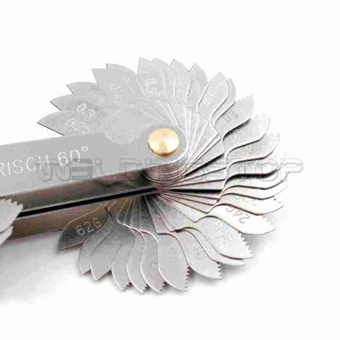 Screw Thread Pitch Gauge Tool Set Thread Pitch Gauge Measuring Tool US System & Metric 60°and Whitworth 55 °58pcs