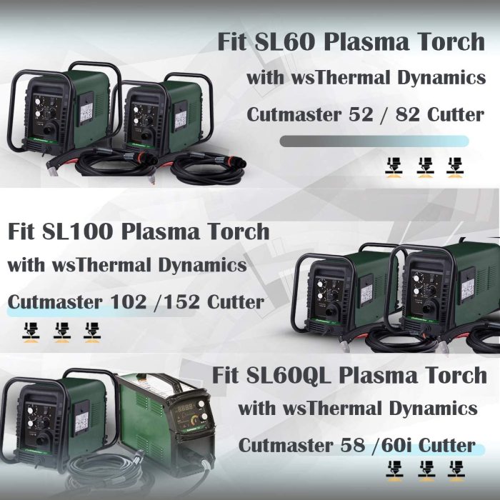 WeldingStop 9-8237 & 9-8235 Drag Shield 50-60A for Thermal Dynamics 52/82/102/152 Cutter SL60/SL100 Plasma Torch Prats PKG-6