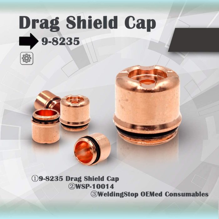 WeldingStop 9-8237 & 9-8235 Drag Shield 50-60A for Thermal Dynamics 52/82/102/152 Cutter SL60/SL100 Plasma Torch Prats PKG-6
