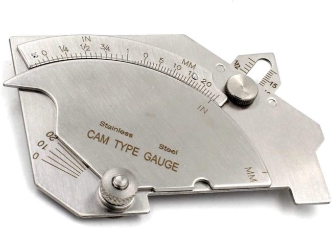Bridge Cam Gauge Welding Fillet Throat Gage Bevel Angle Inch/mm Stainless Steel