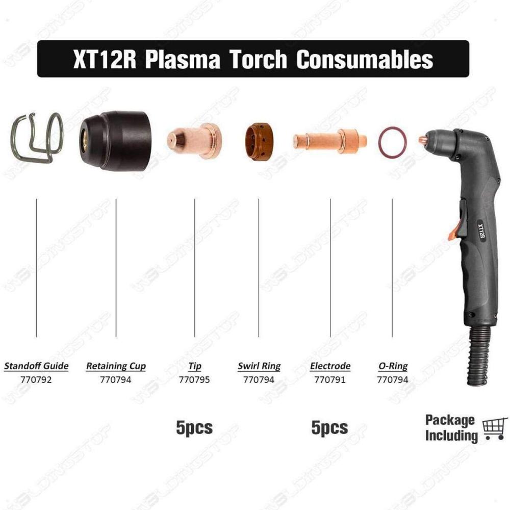 WeldingStop PK-10 Plasma Cutting Electrode 770791 Nozzle Tip 770795 for Hobart  Airforce 12ci Torch Plasma Cutting Torch Consumables 770791 Electrode  770795 Tip - m.weldingstop.com - For AMZ Listing - US$ 42.99