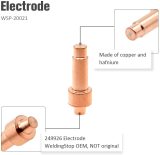 WeldingStop 249928 Tip 40A 249926 Electrode for Miller Spectrum 625 X-TREME Cutter XT40 Torch PK-20