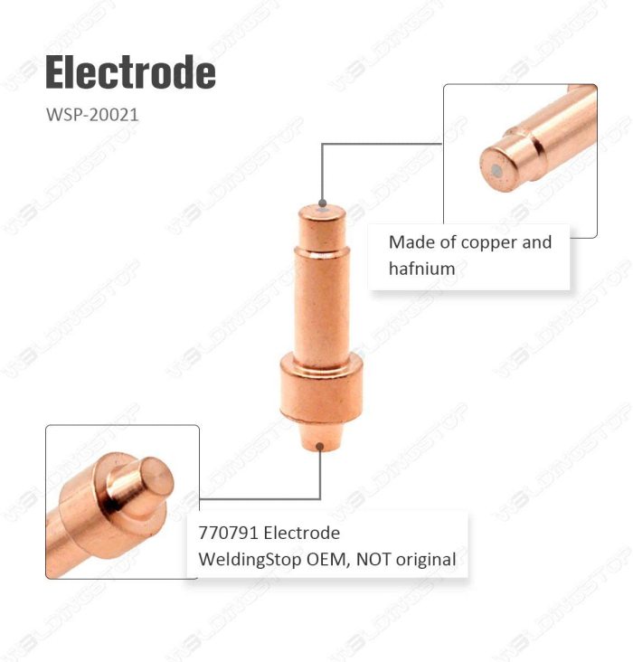 770791 Electrode 770796 Tip 30A for Hobart Airforce 27i 40i Cutter XT30R XT40R Torch (PKG-12)