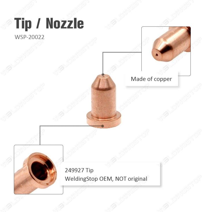 Plasma Cutting XT40 Torch Ref 249926 Electrode 249927 Nozzle 30A for Miller XT30 Torch PKG-10