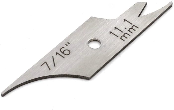 11-Piece Welding Gauge Key Chain Set - Weld Fillet Throat & Leg Length Gage 5/16  to 7/8  (7.9mm-22.2mm) - Complete Inch & mm Stainless Steel Kit - WeldingStop