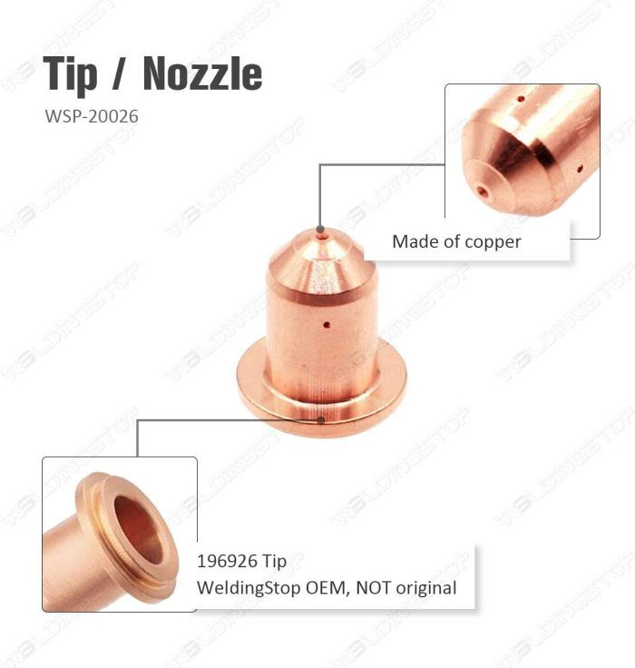 Plasma Cutting Torch ICE-12C Electrode 196925 Nozzle 196926 Tip for Miller Spectrum 125C Cutter Consumables PKG-15