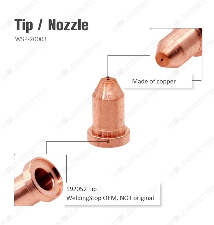 192052 / 3RDV7 Plasma Extended Tip 40A For Miller Torch ICE-40C/40T/55C PK-10