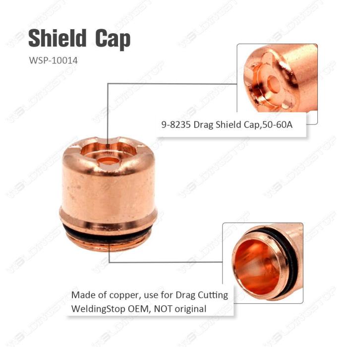 5-0075 Electrode 40-60A Tip 9-8237 Shield Cap 9-8251 Standoff Fit Thermal Dynamics Plasma SL60 Torch 19-Pack