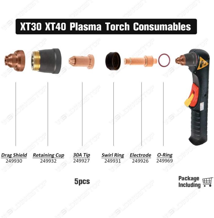 5pcs 249927 Tip Nozzle 30A for Miller XT30 XT40 Series Torch