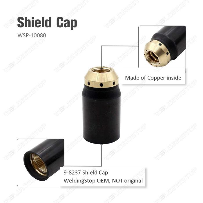 5-0075 Electrode 40-60A Tip 9-8237 Shield Cap 9-8251 Standoff Fit Thermal Dynamics Plasma SL60 Torch 19-Pack