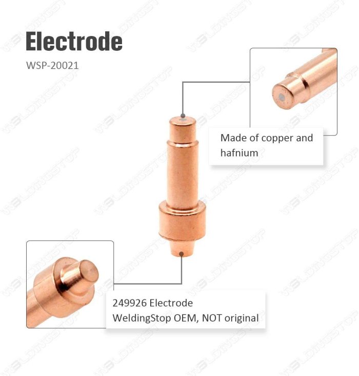 5 Pcs 249926 Electrode for Miller XT30 XT40 Series Plasma Torch