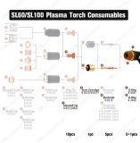 5-2555 Electrode and Tips for Plasma Thermal Dynamics 80A Plasma Torch Consumable Kit