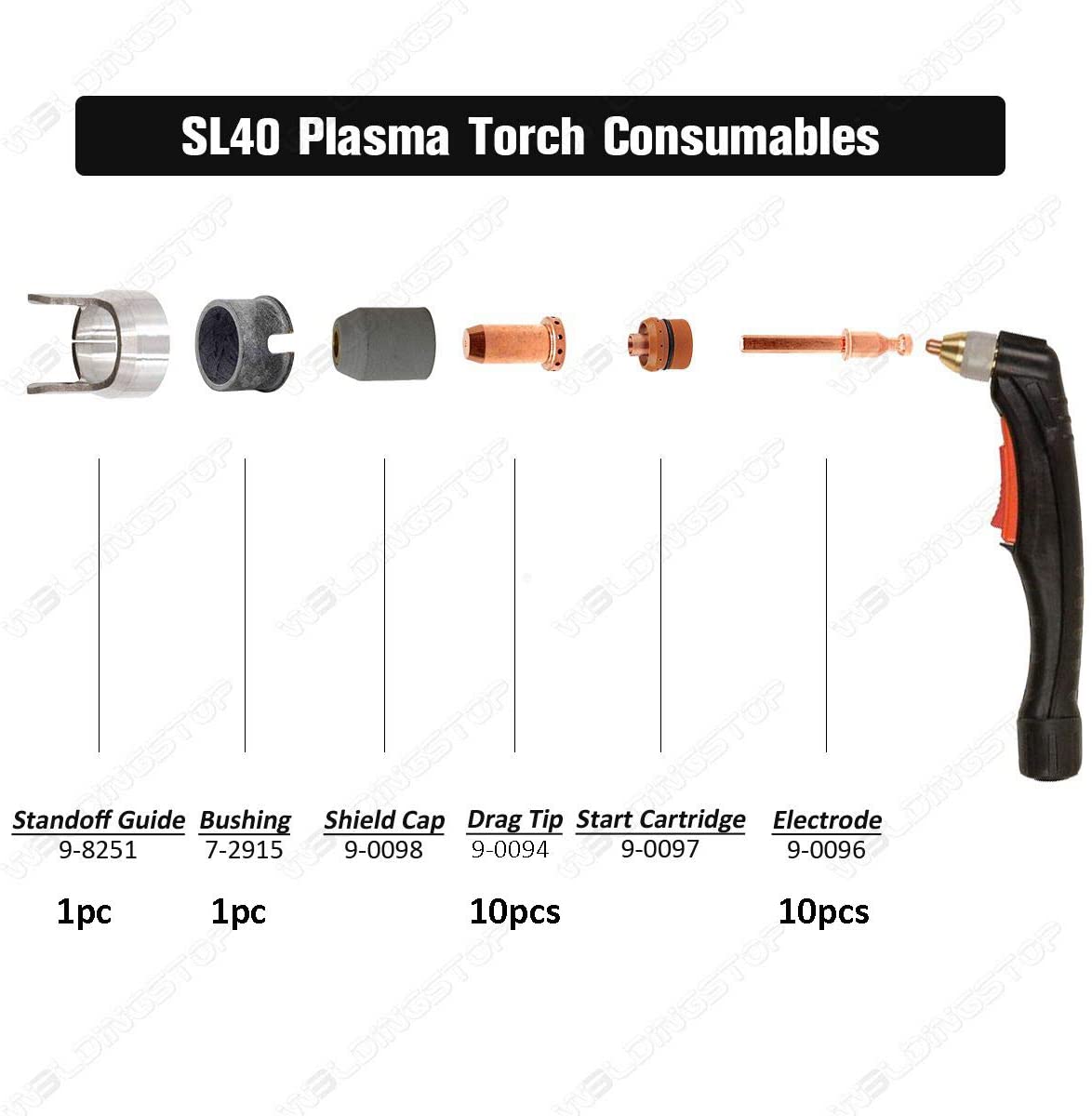WS Plasma Torch 9-0096 9-0094 9-8251 Standoff for Thermal Dynamics SL40 PK21 