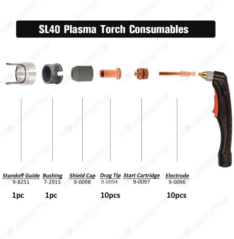 7-0040 SL40 Replacement Torch Uses Hypertherm Parts Fits Cutmaster