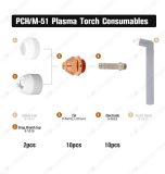 22pcs Plasma Cutting Torch PCH/M-51 Electrode 9-5633 Tip 9-5631 Shield 8-5526