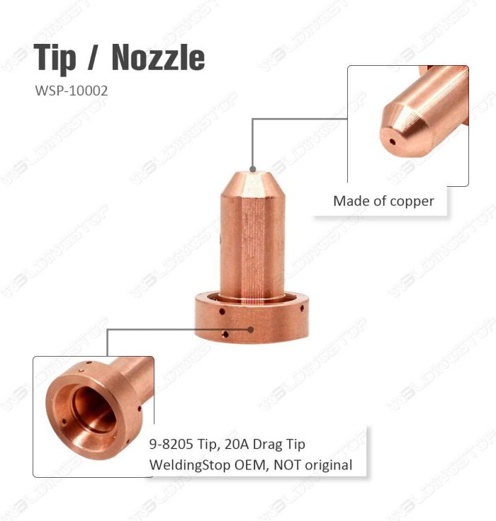 Pack-100 Electrode 9-8215 & Nozzle 20 Tip 9-8205 for Thermal Dynamics SL60 SL100 Plasma Cutting Torch