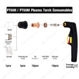 WeldingStop PK/22 IPT-60 PT-60 IPT-40 PT40 Plasma Cutting Torch Tip 1.1mm 0.043'' / Electrode/Shield Cap/Stand Off