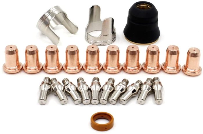 WS PKG/24 Plasma Cutting PT-60 IPT-60 PT60 Torch Electrode/Shield Cap/Swirl Ring/Tip 1.1mm 0.043