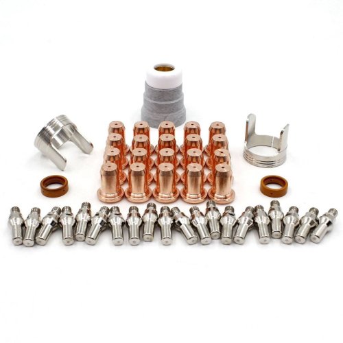 WS Pack-45 Electrode/Shield Cap/Tip 1.1mm 0.043'' / Swirl Ring Fit Plasma Cutting PT-60 PT60 IPT-60 PT-40 Torch Kits