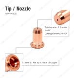 Plasma Cutting Electrode 52582 Tip 51313P1.0 Nozzle for PT-60 IPT-60 Torch (Dia. 1.0mm & 1.1mm or 0.039''& 0.043'')