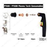 Pack-40 Ref 52582 Electrode Nozzle 1.0mm & 1.1mm Tip for PT-60 PT-40 IPT-60 IPT-40 Plasma Cutting Torch