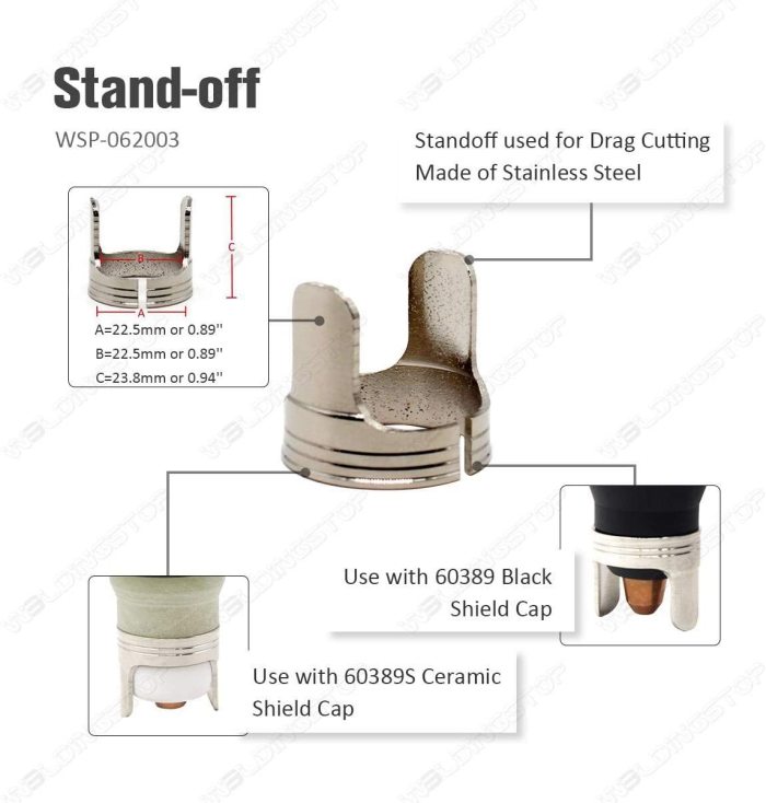 2pcs Plasma Cutting PT60 PT-60 Torch Consumables 60432 Standoff Spacer Guide Double Pointed Spacer