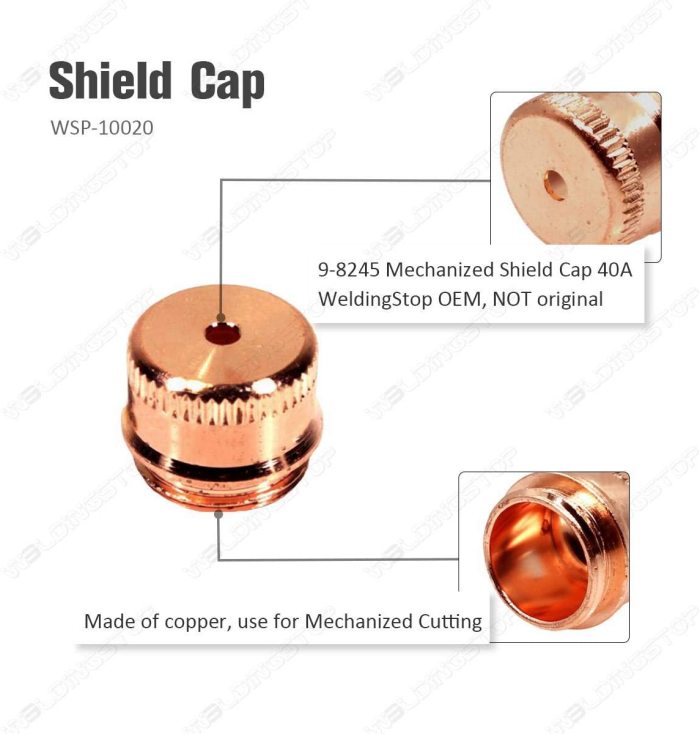 9-8245 Shield 40A + 9-8237 for Thermal Dynamics 52/82/102/152 Cutter SL60/SL100 Torch PKG-6