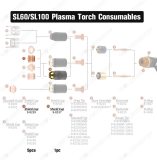 Plasma Torch Shield Cup 9-8237 9-8239 for Thermal Dynamic SL60&100 Qty-6