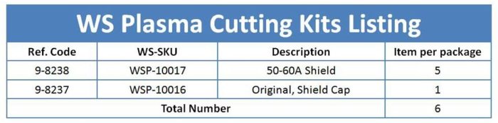 9-8238 Shield 50-60A + 9-8237 for Thermal Dynamics 52/82/102/152 Cutter SL60/SL100 Torch PKG-6