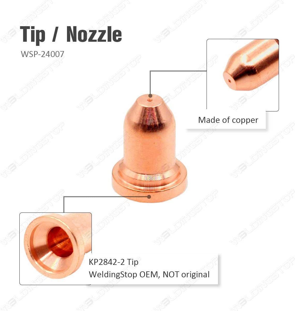 Plasma consumables for Lincoln Tomahawk 375 Cutter LC25 Torch