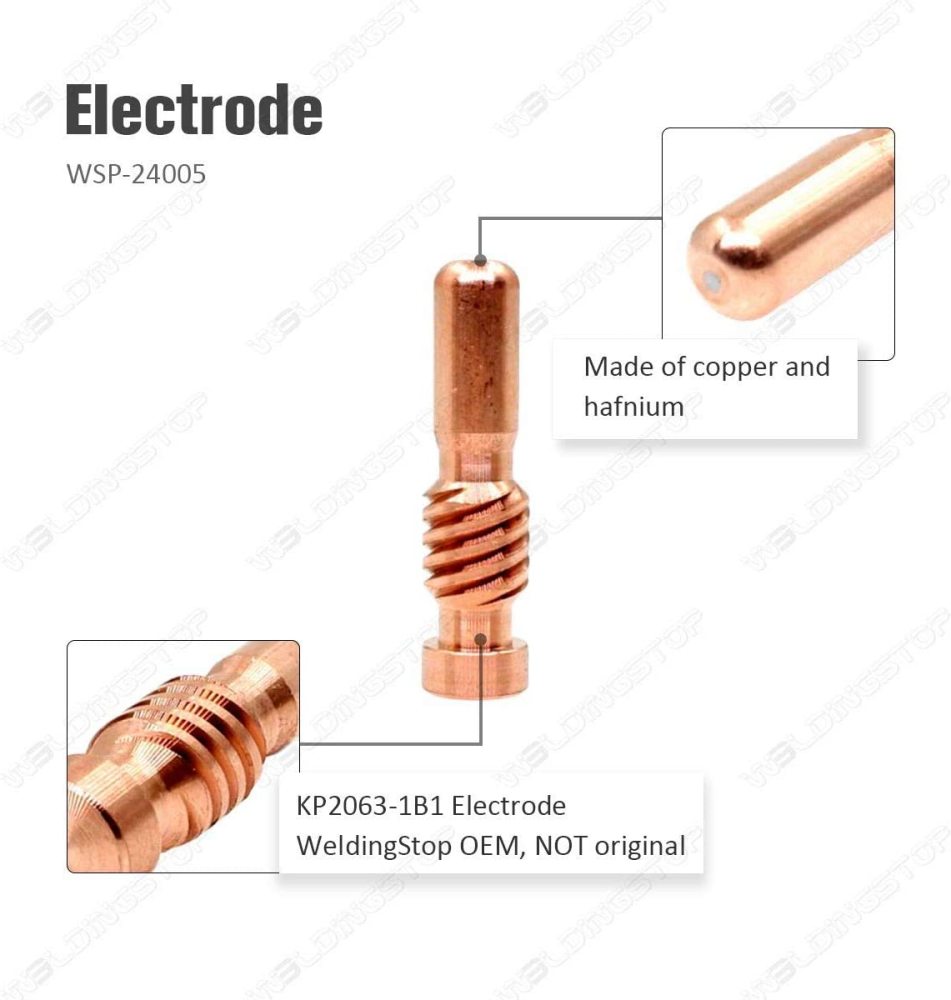 20 Pièces Electrodes & Buses Plasma - Pour Torche Lincoln LC25 - Réf. KP2842-1/2