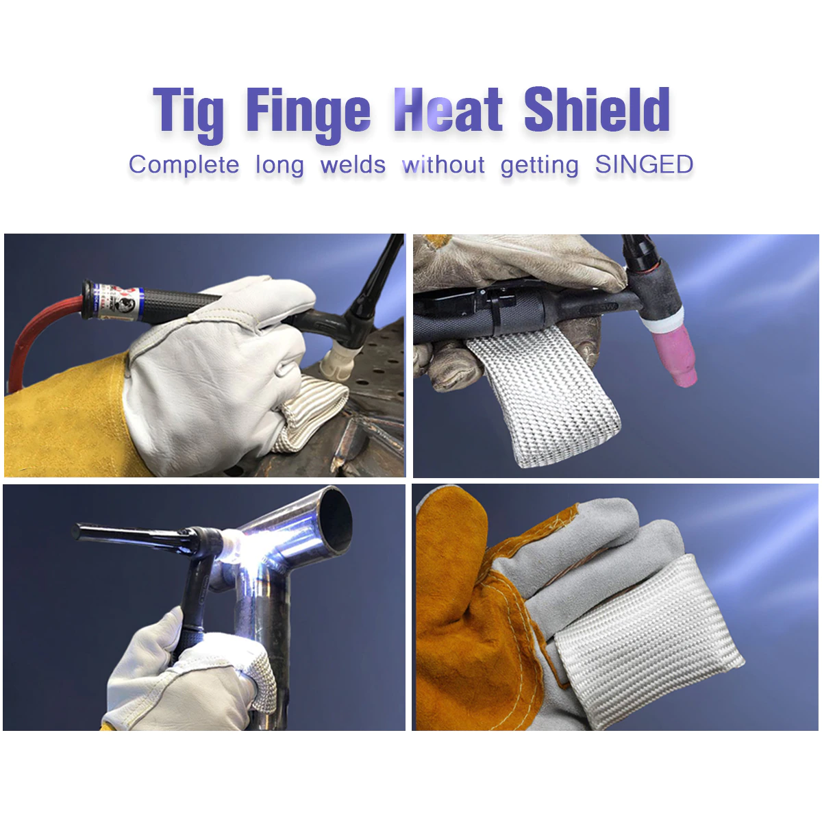 2Pcs Welding Tips & Tricks Tig Finger Welding Glove Heat Shield Protector 